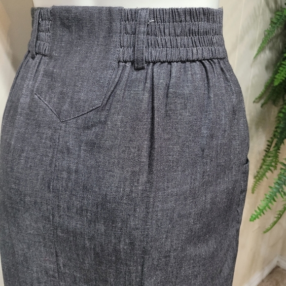 Howard Wolf Denim Strapless Skirt Set Sequin Bustier Women’s Sz 8 Skirt Sz 6 Top - Picture 7 of 14